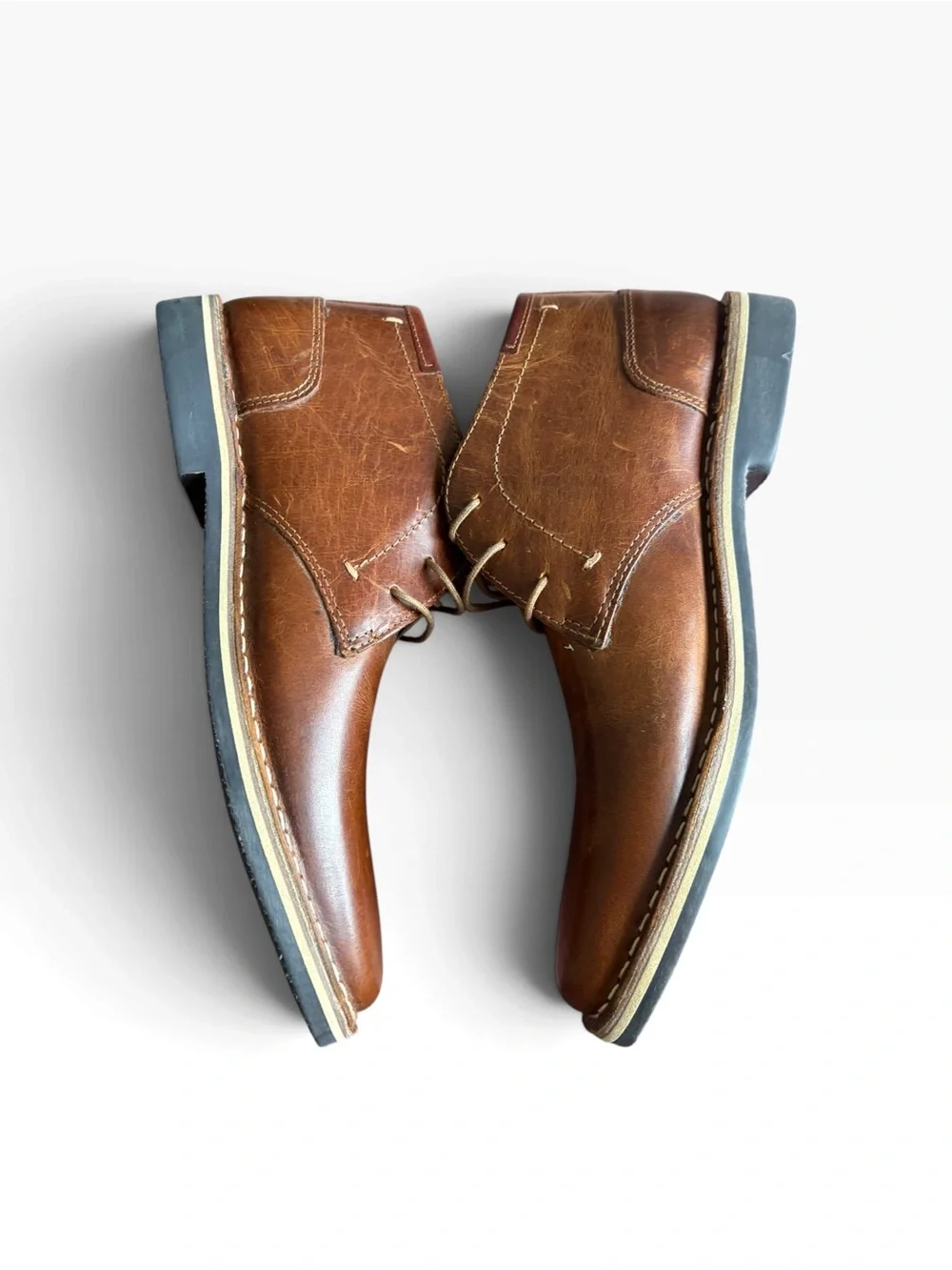 Steve Madden men’s Harken Cognat leather chukka boots . Size 9.
